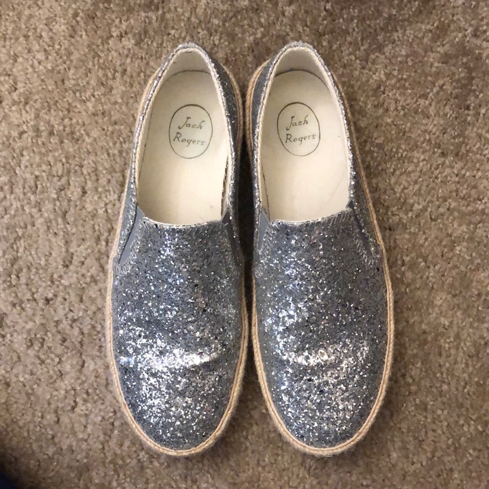 Jack Rogers Silver Slip On